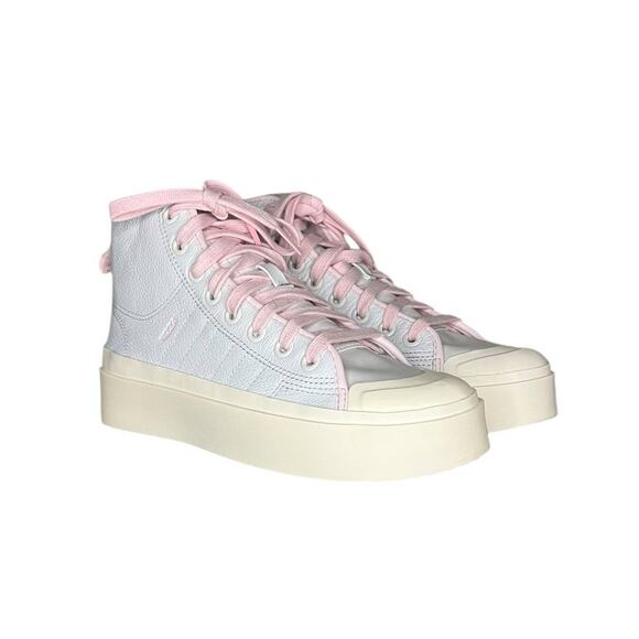Adidas Womens Nizza Bonega Mid GW6761 White Pink Sneaker Shoes Size 6.5 - Picture 3 of 6